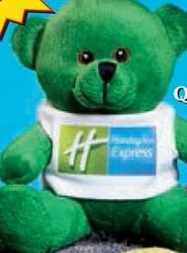 Custom 5" Q-Tee Brites Stuffed Green Bear