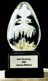 Custom Hand Blown Nirvana Glass Award (5")