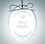 Custom Premium Oval Clear Glass Ornament Award, 4" H x 3" W x 3/16" D, Price/piece