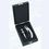Custom Wine Opener And Stopper Set/ Silver Piece In Black Wood Box (Screened), Price/piece