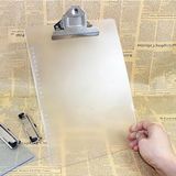 Custom Plastic Transparent Clipboard for A4 Paper, 9 1/16