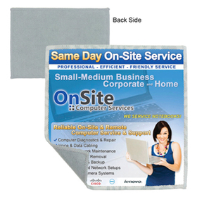 Custom 2-In-1 Full Color Sublimation Microfiber Cleaning Cloth And Towel (6"X6")