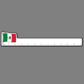 12" Ruler W/ Full Color Flag Of Mexico