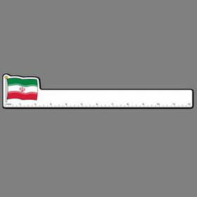 12" Ruler W/ Full Color Flag of Iran