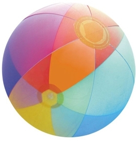 Custom 16" Inflatable Transparent Rainbow Shaded Beach Ball