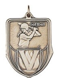Custom 100 Series Stock Medal (Male Softball) Gold, Silver, Bronze