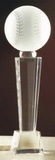 Custom Crystal Baseball Tower Award (4