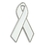 Blank White Awareness Ribbon Lapel Pin, 1" H, Price/piece