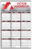 Custom Production Planner 2 Color Imprint Year-In-View® Calendar, 25