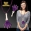 Custom Purple & White Hand Clapper W/ Attached J Hook, 7" L, Price/piece