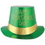 Custom Glittered Happy St. Patrick's Day Foil Hi-Hat, Price/piece
