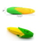 Custom Corn Shape Silicone Pencil Bag, 2" L x 7 1/10" H, Price/piece