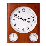 Custom 3 In 1 Cherry Wall Clock, Thermometer And Hygrometer, 12.75
