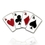 Blank Playing Cards - Aces Pin, 1" L, Price/piece
