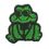 Custom Animal Embroidered Applique - Frog, Price/piece