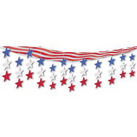 Custom Stars & Stripes Ceiling Decor, 12" L x 12' W