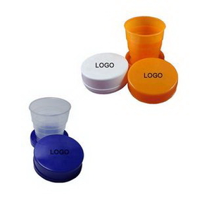 Custom Round Collapsible Plastic Cup, 2.7" L x 1.2" W