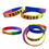 Custom Embossed Rainbow Wristband, 8" W x 1/2" H, Price/piece