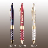 Custom Patriot Brass Ballpoint Pen (Satin Chrome), 5.45" L x 0.45" Diameter
