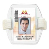 Custom Aveone Arm Band Badge Holder/ White (2 3/8