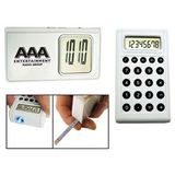Custom 5-in1 Calculator Alarm Clock w/Light and Tape Measure