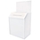 Custom Large White Ballot Box with Header (6" Deep/ 8.5"x5" Riser Insert), Price/piece