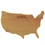 Custom United States Shaped Wood Cutting Board, Price/piece