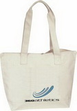 Custom Large Canvas Tote Bag with Zipper
