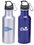 Custom 22 Oz. Aluminum Wide mouth Bottle with Carabiner, Silver, blue, Price/piece