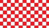 Custom 3'x5'- Nylon Franchise Logo Flag- Red Checkered