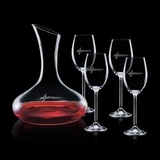 Custom 42 Oz. Cimarron Carafe W/ 4 Wine Glasses
