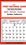 Custom Border Apron Calendar w/ Red Border & S Pad - Thru 5/31/12, Price/piece