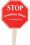Custom Stop Sign Stock Shaped Hand Fan, Price/piece