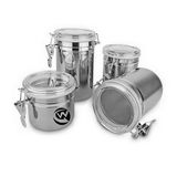 Custom Stainless Steel Kitchen Airtight Canister Set, 4