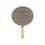 Custom Fan - Bubble Shape Recycled Paper Hand Fan Single - Wood Stick Handle, Price/piece