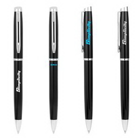 Custom Compact Metal Series Ballpoint Pen, 5.24" L x 0.39" W