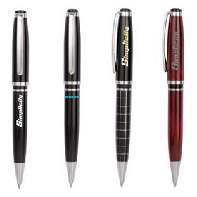 Custom Compact Metal Series Ballpoint Pen, 5.43" L x 0.51" W