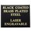 Blank Black Brass Plated Steel Plate (2 5/8"X3 1/4"), Price/piece