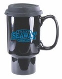 Custom 20 oz. Black Ceramic Travel Mug (LID SOLD SEPARATELY), 3 3/8