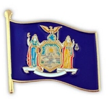 Blank New York State Flag Pin