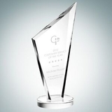 Custom Conception Optical Crystal Award Plaque, 8 3/4