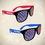 Custom American Flag Neon Red Billboard Sunglasses, Price/piece