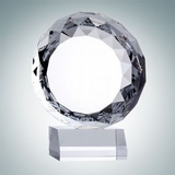 Custom Victory Circle Optical Crystal Award Plaque (Medium), 6