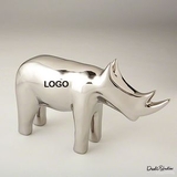 Custom Unique Electroplated Ceramic Rhino for Home Deco and Office, 10