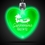 Custom Green Heart Light Up Pendants, Price/piece