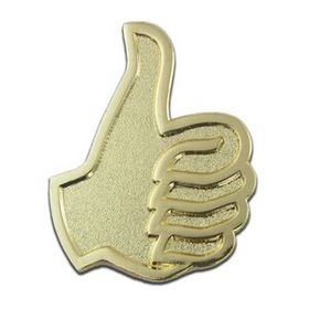 Blank Thumbs Up Lapel Pin, 1" H