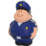 Custom Policeman Bert Squeezies Stress Reliever Key Ring