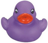 Custom Mini Rubber Purple Duck Toy, 2 1/2" L x 2 1/2" W x 2" H