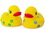 Custom Rubber Flower Children Duck, 3 3/4" L x 3" W x 2 7/8" H, Price/piece