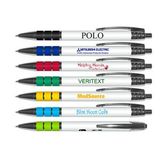 Custom Polo - Retractable Ball Point Pen with Colored Trim, 5 1/2